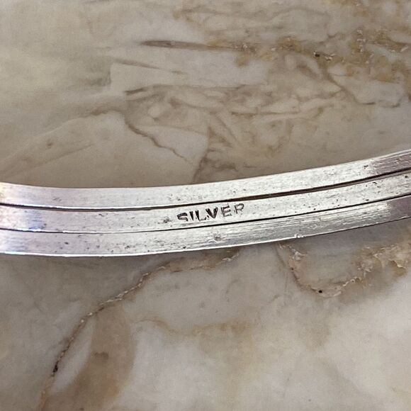 925 Sterling Silver Vintage 2 Knot 6 Strand Elephant Hair Style Bracelet - Picture 8 of 11